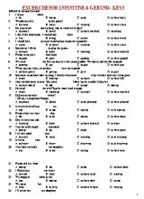 Excercise for infinitive & Gerund - Keys